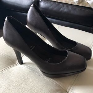 Rockport women platform heels - brown leather